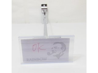 20X Double-Line Slatwall Hook with Flip Tag 20cm Long