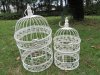 1Set Light Ivory Luxury Metal Hanging Bird Cage ca-b43 1Set Light Ivory Luxury Metal Hanging Bird Cage ca-b43