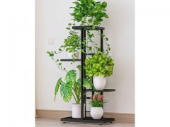 1Set Black 4 Layer 5 Multiple Potted Plant Stand Display Rack