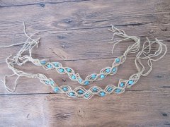 9Pcs Handmade Knitted Unfinished Necklace with Blue Turquoise Be 9Pcs Handmade Knitted Unfinished Necklace with Blue Turquoise Be