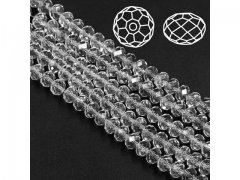 2Strand x 48Pcs Clear Rondelle Faceted Crystal Beads 16mm