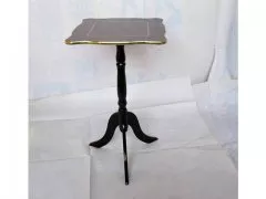 New Wooden Square Side Table on Pedestal
