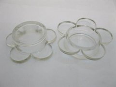 144Pcs Flower Shape Glass Candle Holder Wedding Favor 144Pcs Flower Shape Glass Candle Holder Wedding Favor