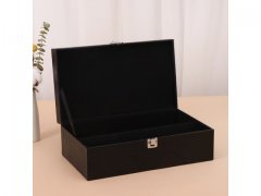 Black PU Leather Vintage Wine Champagne Bottle Holder No Tool