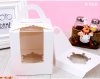 20Pcs White Paper Single Hole Cupcake Cake Box w/Window