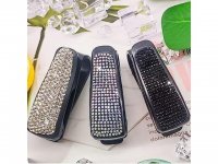 6Pcs Rhinestone Sun Visor Mount Sunglasses Clip Holder Car Decor