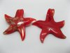10 Red Gold Foil Glass Sea Star Pendants 10 Red Gold Foil Glass Sea Star Pendants