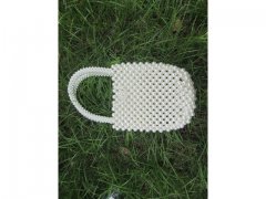 1Pc New Handmade Elegant Pearl Beaded Handbag Purse Pouch 1Pc New Handmade Elegant Pearl Beaded Handbag Purse Pouch