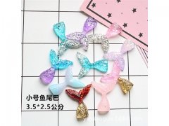 50Pcs Mermaid Tail Flatback Beads DIY Craft Decoration 35mm 50Pcs Mermaid Tail Flatback Beads DIY Craft Decoration 35mm