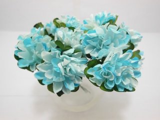 24BundleX6Pcs Craft Scrapbooking Wedding Paper Blue Chrysanthemu