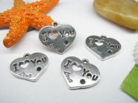 50pcs Metal Heart Charms yw-ac-mc2 50pcs Metal Heart Charms yw-ac-mc2