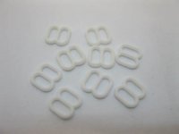 500Pcs White Garter & Bra Strap Sliders 6mm