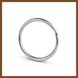 100 Nickel Plated Flat Split Ring Split Key Rings 38mm