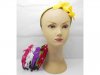 48 New 2 Layer Hair Band with Attached Flower Mixed 48 New 2 Layer Hair Band with Attached Flower Mixed