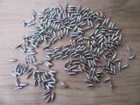 2000Pcs Silver Plated Faux Rice Beads Loose Beads 4x12mm