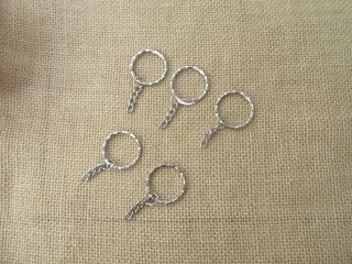 200Pcs Nickel Plated Split Ring Split Key Chain Rings w/Chain 28