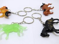 4x12 New Horse Key Ring Keyrings Assorted