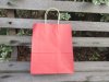 48 Bulk Kraft Paper Gift Carry Shopping Bag 27x22x11cm Wine Red