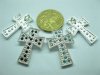 100 Charm Cross Pendants w/Rhinestone Jewelery Finding