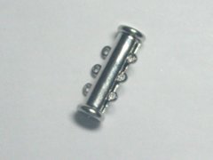 10 High Quality Platinum Plated 3 Strand Tube Bar Magnetic Clasp 10 High Quality Platinum Plated 3 Strand Tube Bar Magnetic Clasp