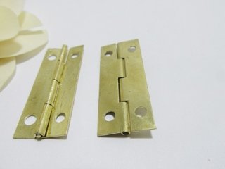 200 Golden Plated Door Butt Hinge without Screw 42mm Long