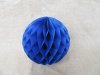 10X Royal Blue Tissue Paper Pom Poms Honeycomb Balls Lanterns