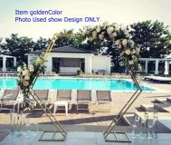 1X Golden Heavy Duty Large Double Hexagon Garden Wedding Arch