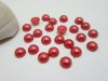 1000Pcs 10mm Red Semi-Circle Simulated Pearl Bead Flatback