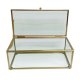 1X Glass Gold Look Jewellery Box Storage Box Makeup Display Case