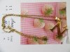 6Pcs Golden Metal Chain Necklace with Letter Pendant 6Pcs Golden Metal Chain Necklace with Letter Pendant