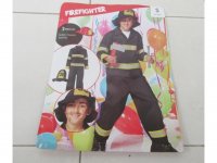 1Set Party Cosplay Costume Firefighter Jacket Trousers and Hat