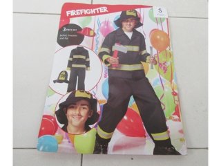 1Set Party Cosplay Costume Firefighter Jacket Trousers and Hat