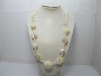 12X Ivory Handmade Paper Necklaces