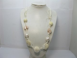 12X Ivory Handmade Paper Necklaces