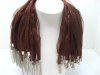 100 Coffee 2-stranded Ribbon Strings With Connector For Necklace 100 Coffee 2-stranded Ribbon Strings With Connector For Necklace