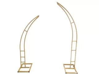 1Set 2Pcs New Golden Garden Arch Double Round Heavy Duty Stand