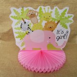 4Pcs Pink Girl Baby Shower Tissue Centerpiece Decoration for Par