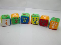 (image for) 24Pcs Funny Sponge Materials Multi-Color Dice with Sucker Whol