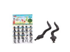 (image for) 40Pcs (20Prs) Funny Soft Snake Great Sticky Toys Black