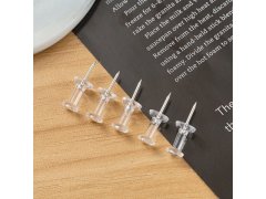 (image for) 6Packs x 120Pcs Clear Push Pins Notice Cork Board Office Wholesa