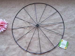 (image for) 24Pcs Metal Wreath Frame Bicycle Wheel Shape DIY Decoration