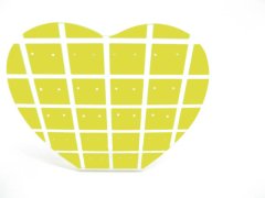 (image for) 10X Yellow Heart Earring Display Stand Holds 18prs