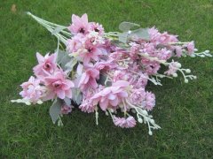 6Pcs Dahlia Artificial Flower Home Wedding Decoration - Pink 6Pcs Dahlia Artificial Flower Home Wedding Decoration - Pink