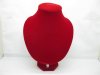 1X New Red Velvet Necklace Display Bust 30cm High 1X New Red Velvet Necklace Display Bust 30cm High