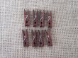 6Pkts X 20Pcs Wine Red Wooden Pegs Office Craft Card Photo DIY P