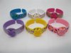 72Pcs Solid Color Open Ended Bangles Bracelets for Kids