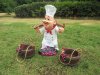 1Pc Chef Selling Grapes Statue Figures Decoration Room Display 1Pc Chef Selling Grapes Statue Figures Decoration Room Display