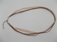 100 Coffee Multi-string Waxen&Ribbon For Necklace