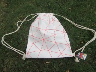 6Pcs White Drawstring Backpack Reusable Satchel Grocery Shopping