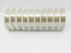 10 Rolls X 6Meters Copper Line Tiger Tail Wire 0.6mm Silvery
